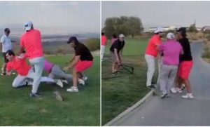 Pelea campo de golf
